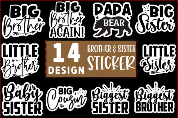 Download Brother &amp; Sister Stickers Design Bundle - Sister stickers Collection