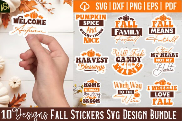 Download Fall Stickers Svg Design Bundle - Premium Resources