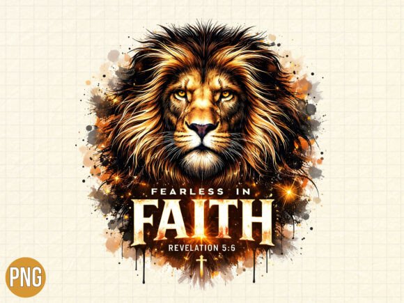 Download Lion Fearless in Faith Christian PNG - Lion Collection