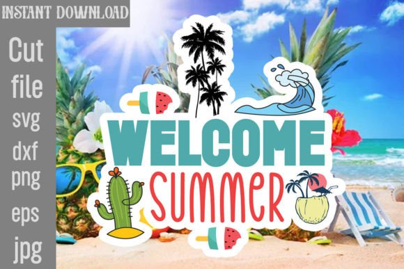 Download Welcome Summer SVG Cut File - Summer svg Collection