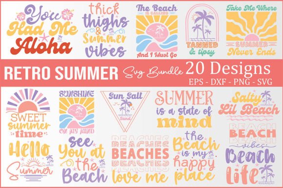 Download Retro Summer SVG Bundle - Premium Resources