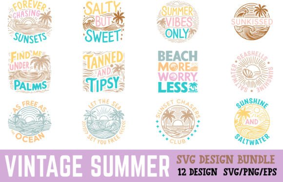 Download Vintage Summer SVG Sublimation Bundle - Summer svg Collection
