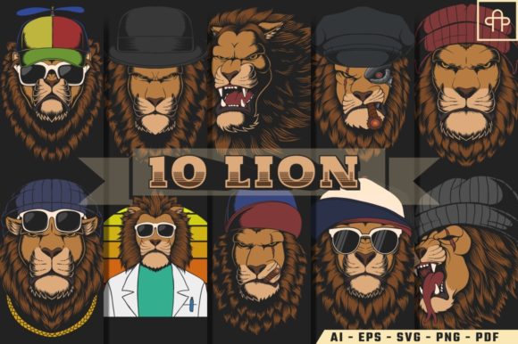 Download Lion T-shirt Illustration - Lion Collection
