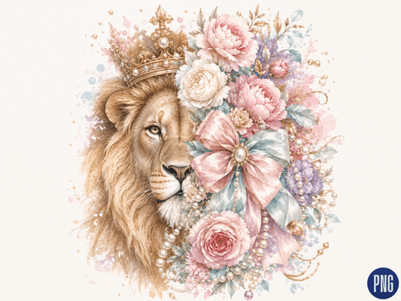 Download Lion Floral Crown PNG, Christian Faith S - Lion Collection