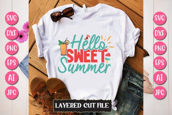 Download Hello Sweet Summer Svg Cut File - Summer svg Collection